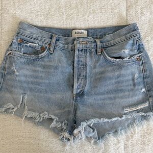 Agolde Parker vintage cut off short in blue